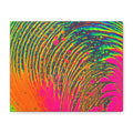 Bespattered Facade Neon Puddle Stretched Matte Canvas Art Prints | Multiple Sizes