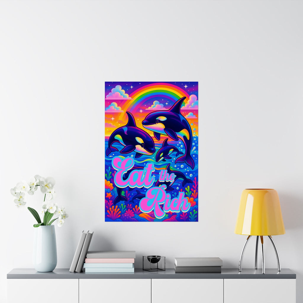 Bespattered Facade Eat the Rich Orcas Rainbow Giclée Archival Matte Paper Prints