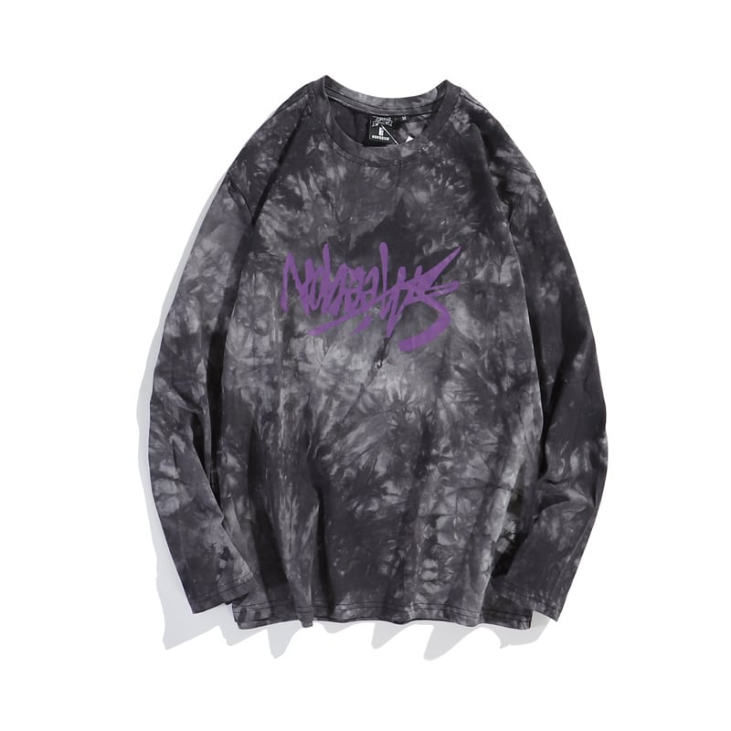 Loose Long Sleeve Tie-Dye T-Shirt for Casual Wear