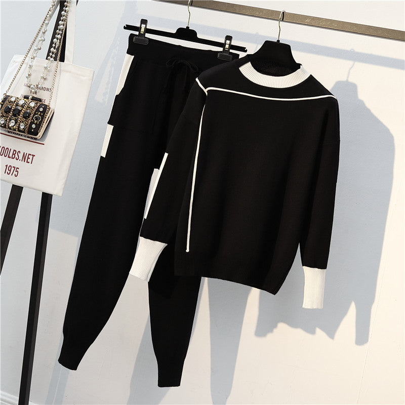 Fashionable Plus Size Sweater Knit Set for Women