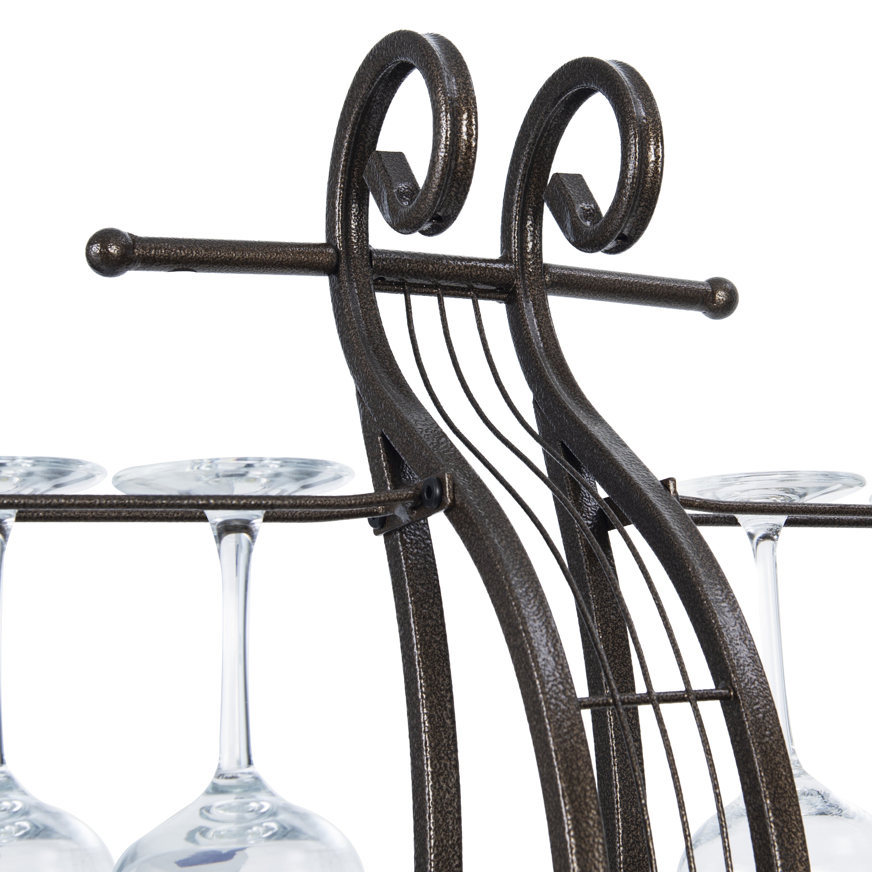 Cello Shape Wine Bakers Rack, Freestanding Wine Rack with Storage Bottle, Wine Storage Home Bar for Liquor and Wine, Organizer for Kitchen, Dining Room