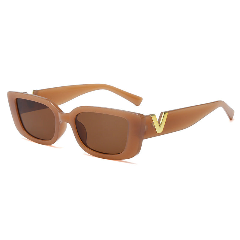 Fashionable Small Frame V Word Sunglasses for Women