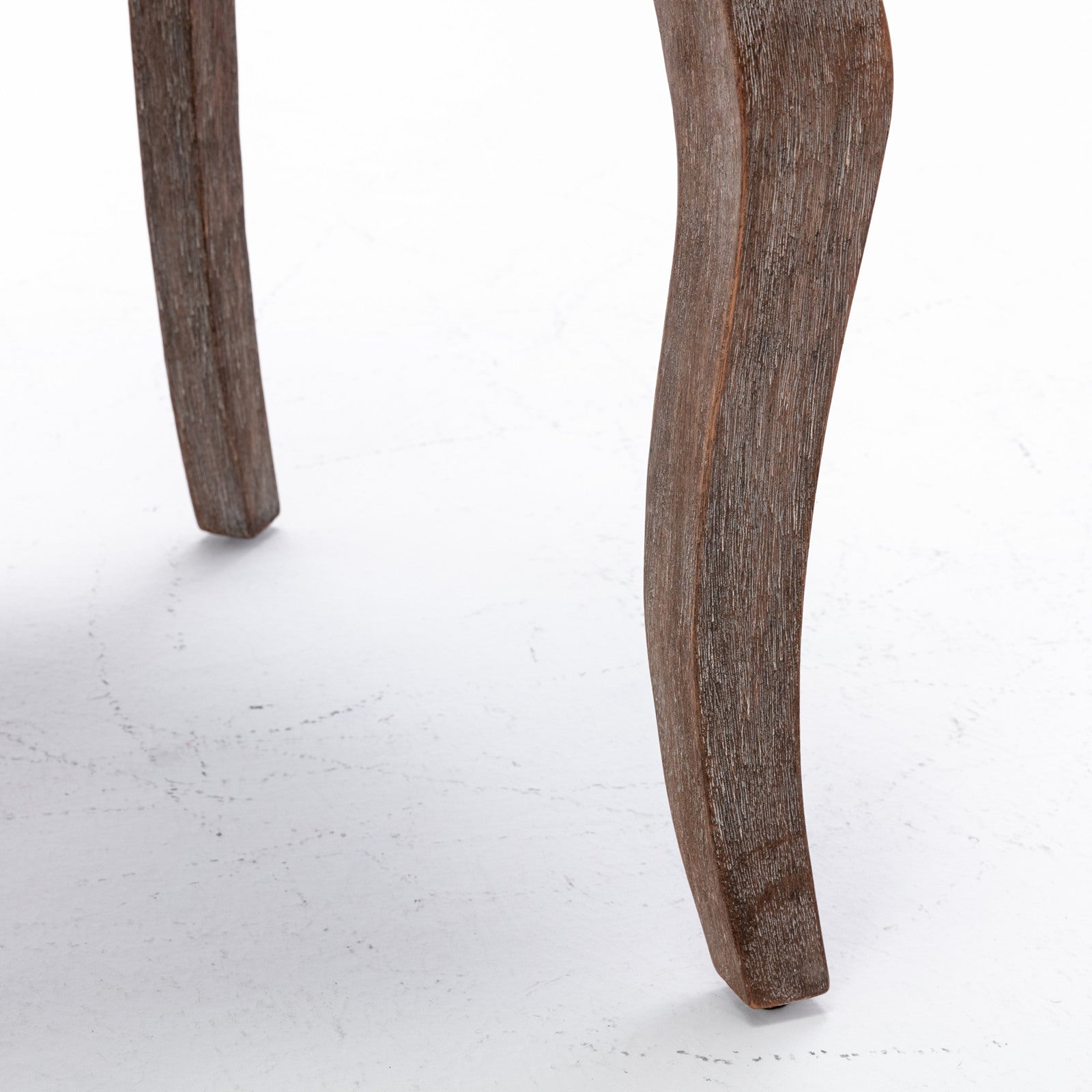 A&A Furniture Ultra Side Dining Chair with Thickened Fabric and Solid Wood Legs, Bronze Nail Head, Set of 2, Gray