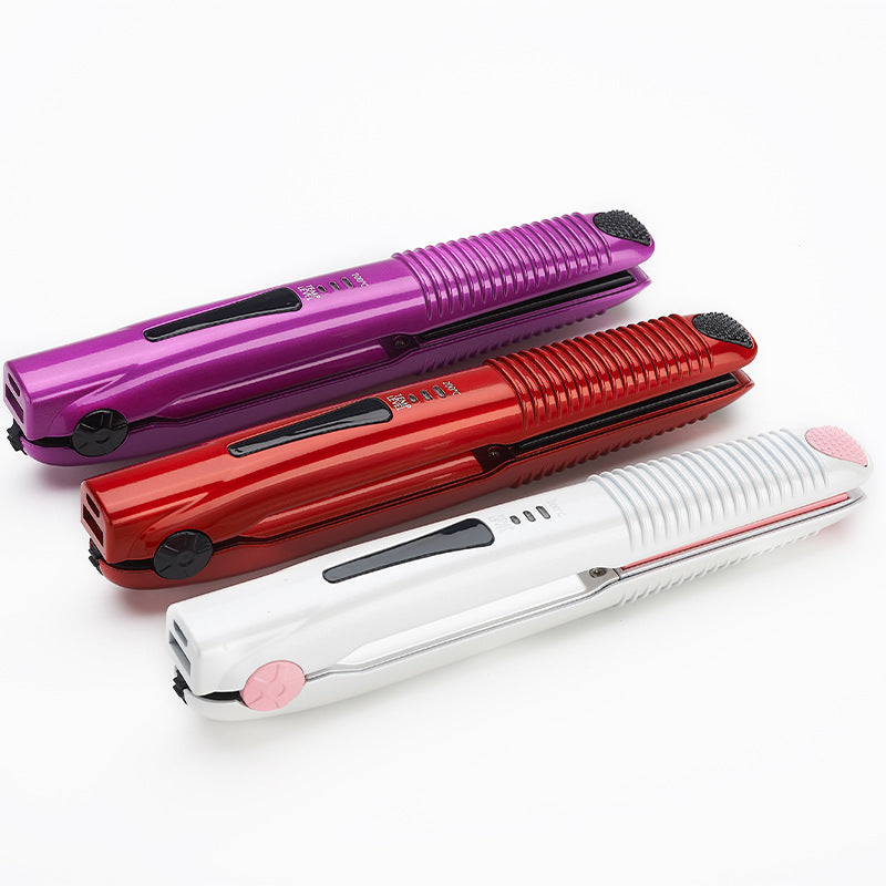 Wireless Ceramic Hair Straightener and Curler Comb