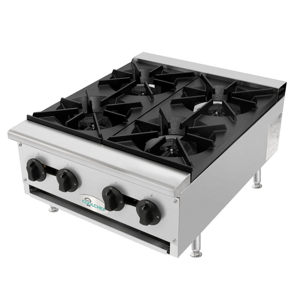 100,000 BTU Commercial Gas Hot Plate 4 Burner NG LP