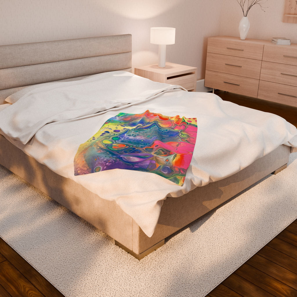 Bespattered Facade Unicorn Velveteen Plush Blanket | 3 Sizes
