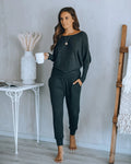 Women's Long Sleeve Round Neck Casual Loungewear Set