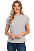 Zenana Chenille Waffle Short Sleeve Sweater