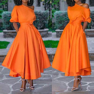 Summer New Women’s Dress, Sexy V-Neck Long Skirt