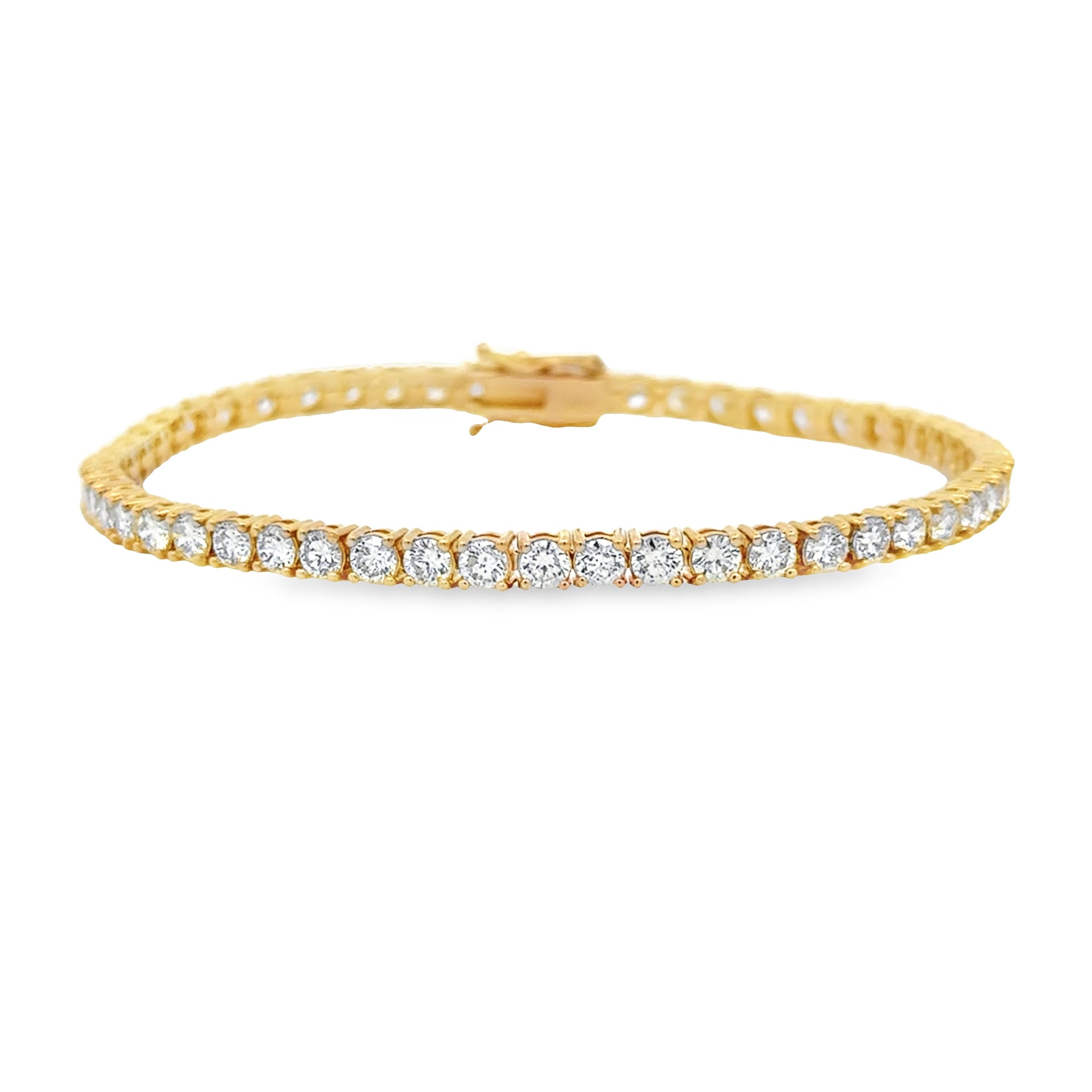 5.50ct Diamond Tennis Bracelet 18KT Yellow Gold