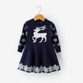 New Girls' Cotton Knit Dress - Long Sleeve Princess Dress
