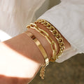 Exaggerated Punk Hemp Noodles Bracelet Set for Women
