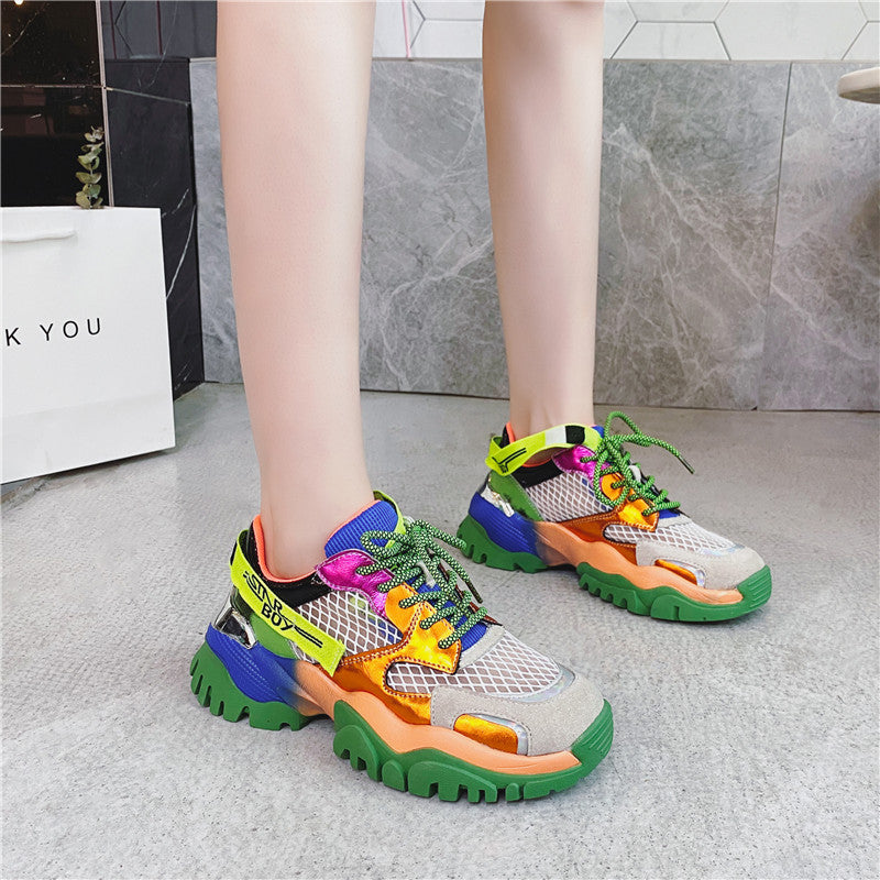 Women's 2020 New Breathable Sports Shoes with Rainbow Sole