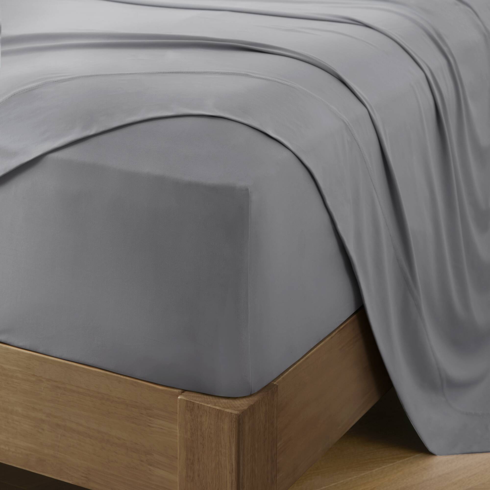 4-Piece King Stretch Jersey Sheet Set,Grey