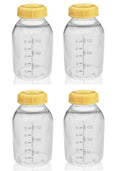 Medela Breast Milk Collection Storage Feeding Bottle w/Lid 5 Oz/ 150 Ml X4