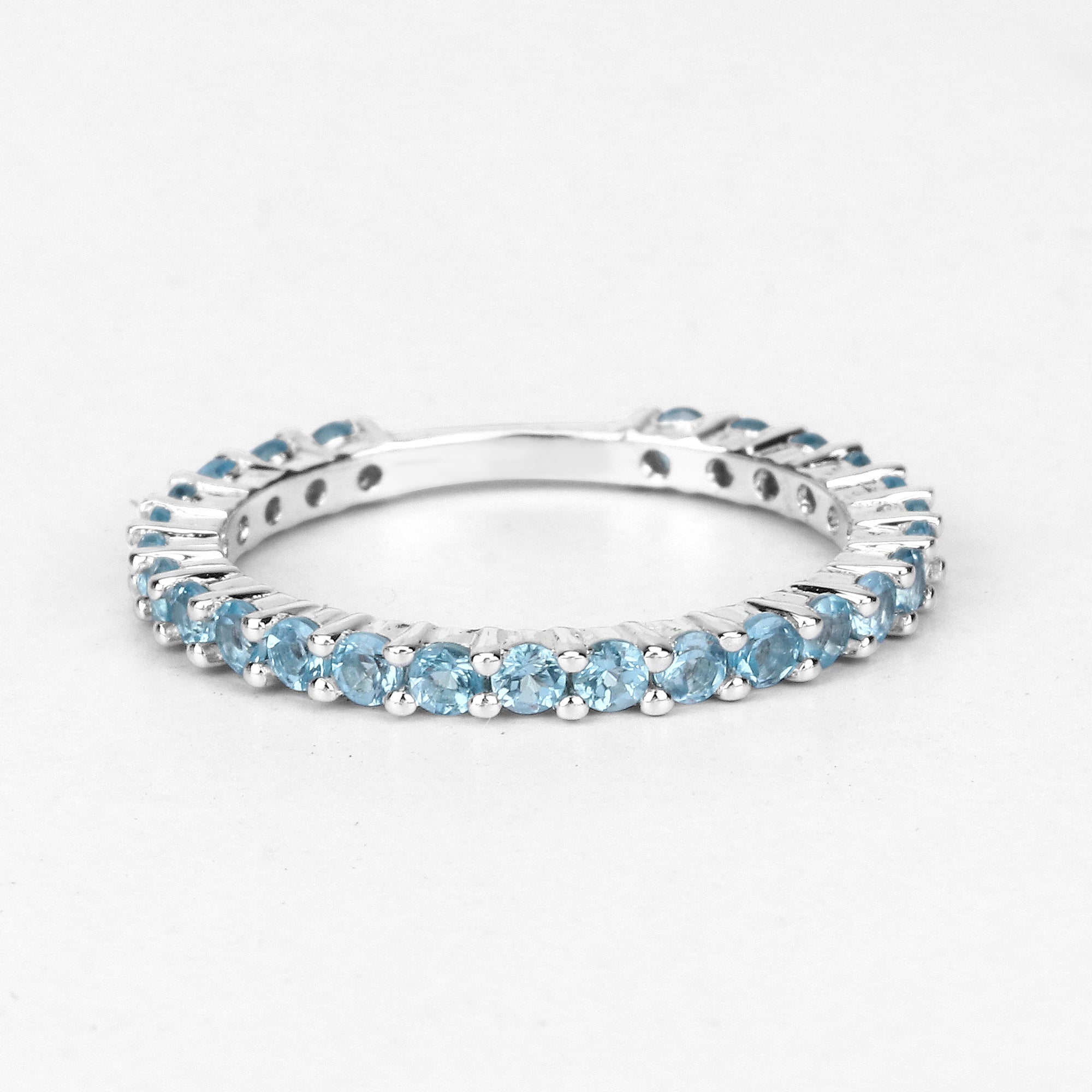 0.94 Carat Genuine Swiss Blue Topaz .925 Sterling Silver Ring