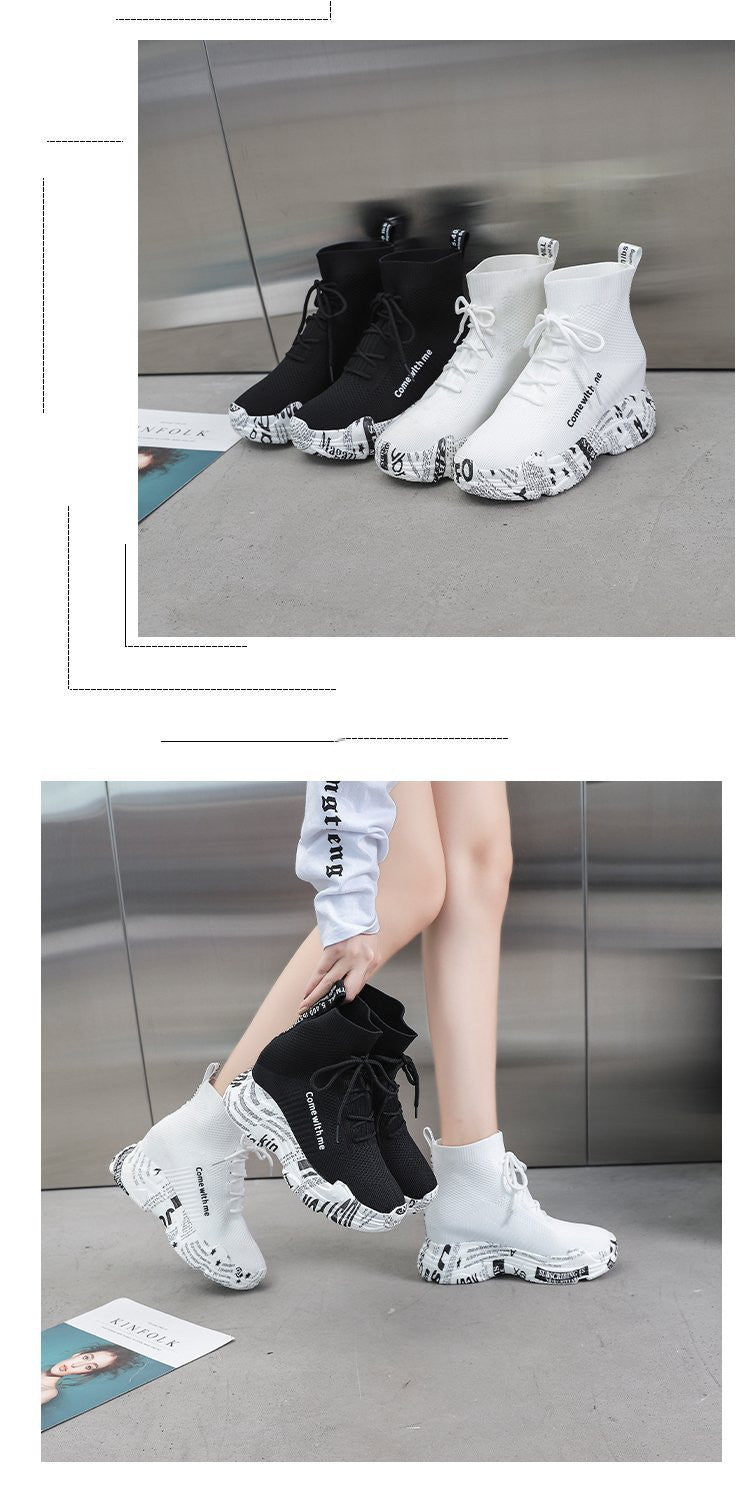 2020 Fall New Thick-Soled High-Top Sock Boots