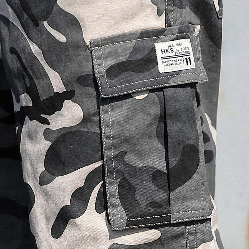 Trendy Men's Loose Camouflage Five-Point Shorts