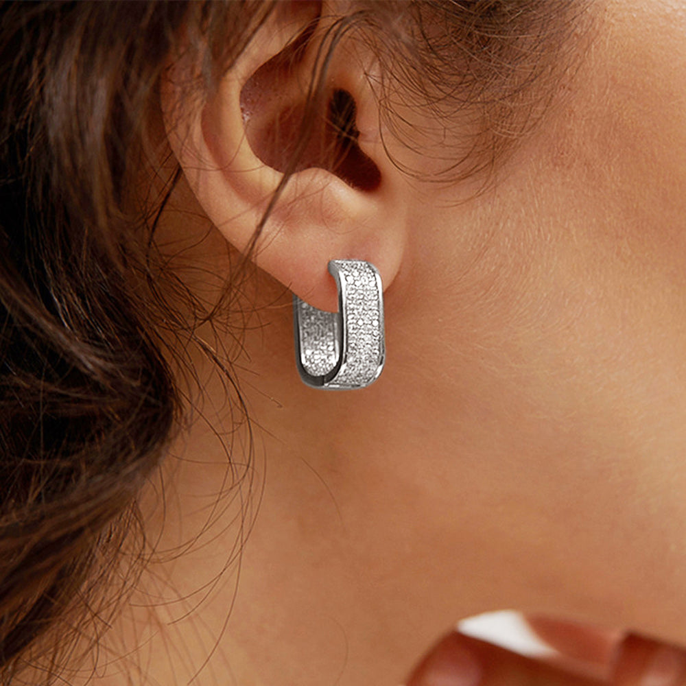 Elegant Geometric Micro Inlay Women's Earrings for Daily Wear