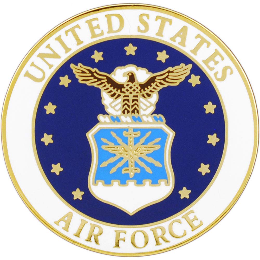 United States Air Force USAF White and Blue 1" Lapel Pin