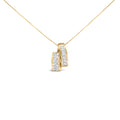 14K Yellow Gold 1 5/8 cttw Princess and Baguette Cut Diamond Fashion Pendant Necklace (G-H, VS2-SI1)