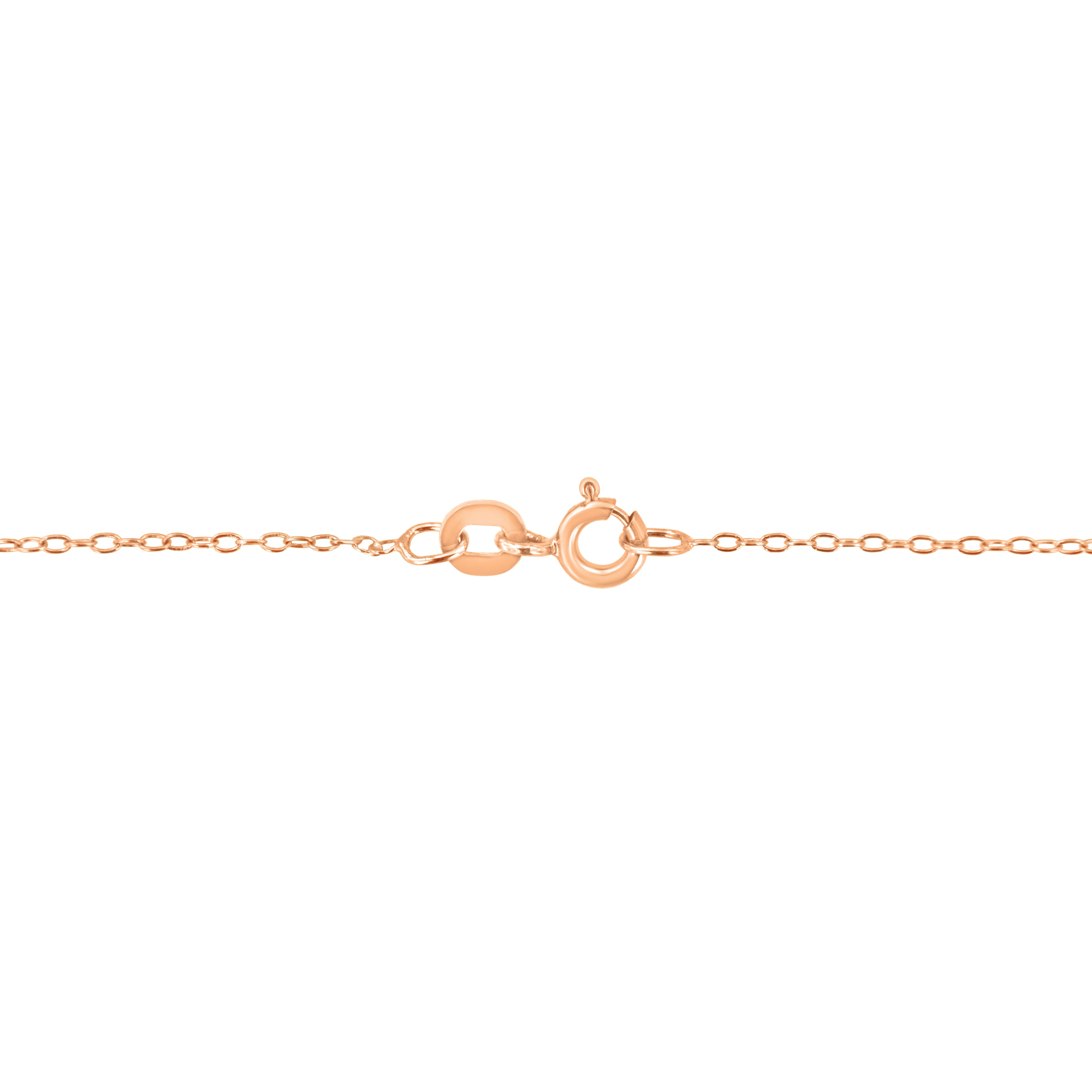 AGS Certified 10K Rose Gold 1/5 Cttw Bezel Set Round Diamond Solitaire 16-18" Adjustable Pendant Necklace (H-I Color, VS1-VS2 Clarity)