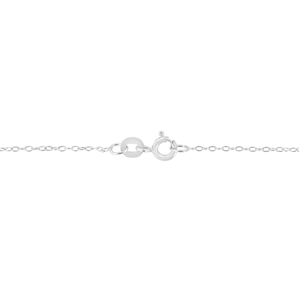 AGS Certified 10K White Gold 1/5 Cttw Bezel Set Round Diamond Solitaire 16-18" Adjustable Pendant Necklace (H-I Color, SI1-SI2 Clarity)