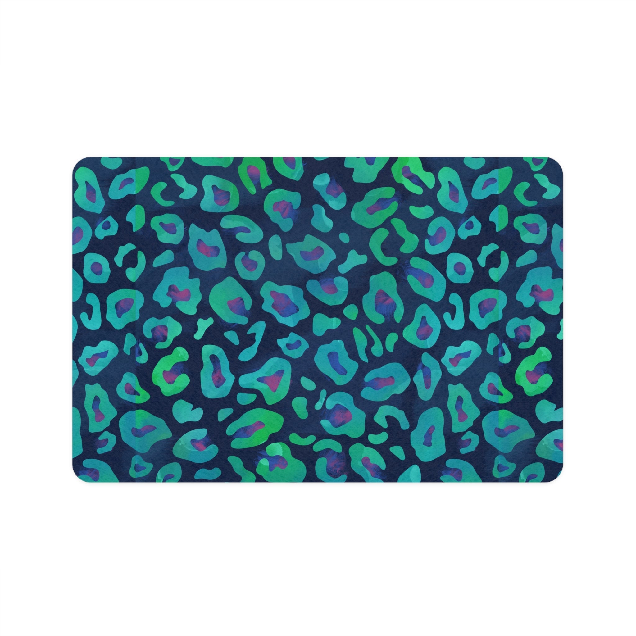 Bespattered Facade Emerald Leopard Pet Food Mat