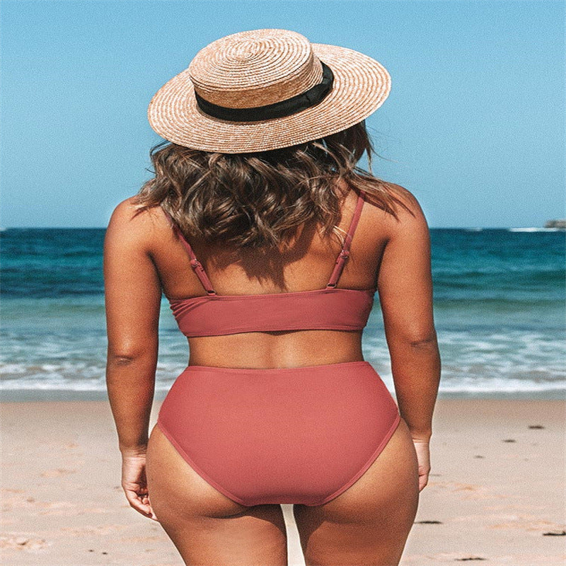 New Women's High-Waisted Bikini Set - Crossback Style