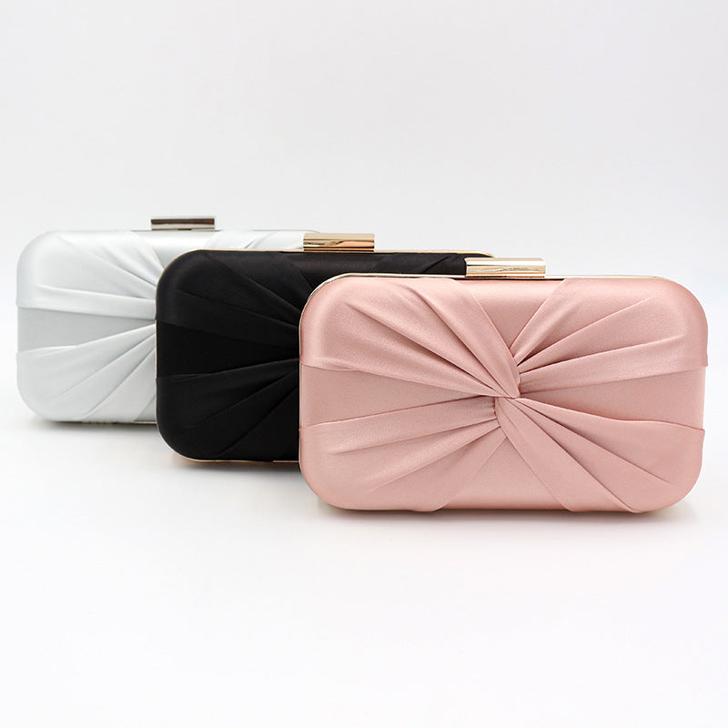 Handmade Silk Evening Clutch with Bow for Women