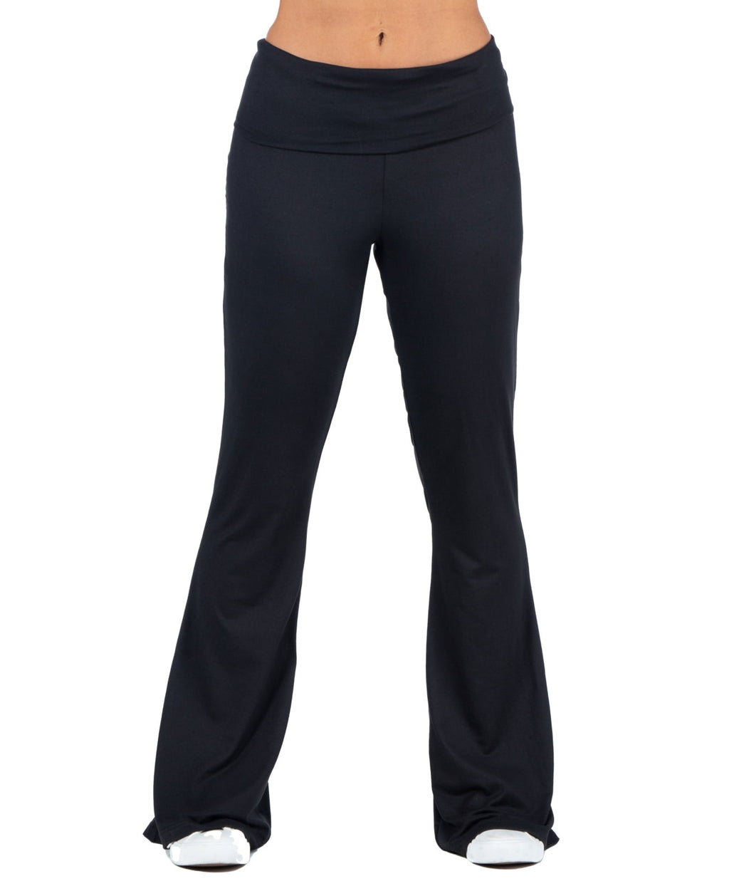 24seven Comfort Womens Bell Bottom Foldover Waist Sweatpants, S