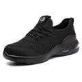 LIWEGHT Steel Toe Shoes for Women Lightweight Safety Shoes Women Comfortable Composite Steel Toe Sneakers Indestructible Shoes(Black 44)