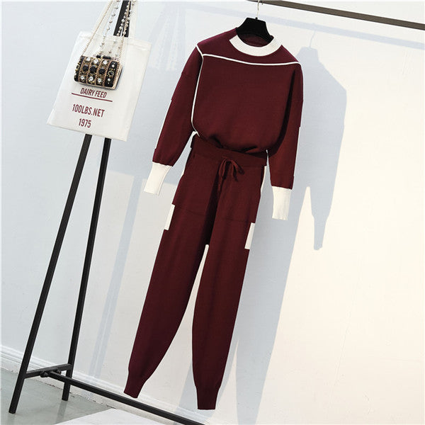 Fashionable Plus Size Sweater Knit Set for Women