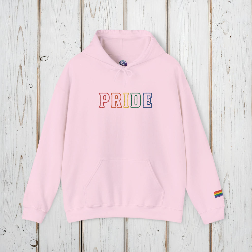 Bespattered Facade Pride Rainbow LGBTQ+ Embroidered Unisex Heavy Blend™ Hooded Sweatshirt