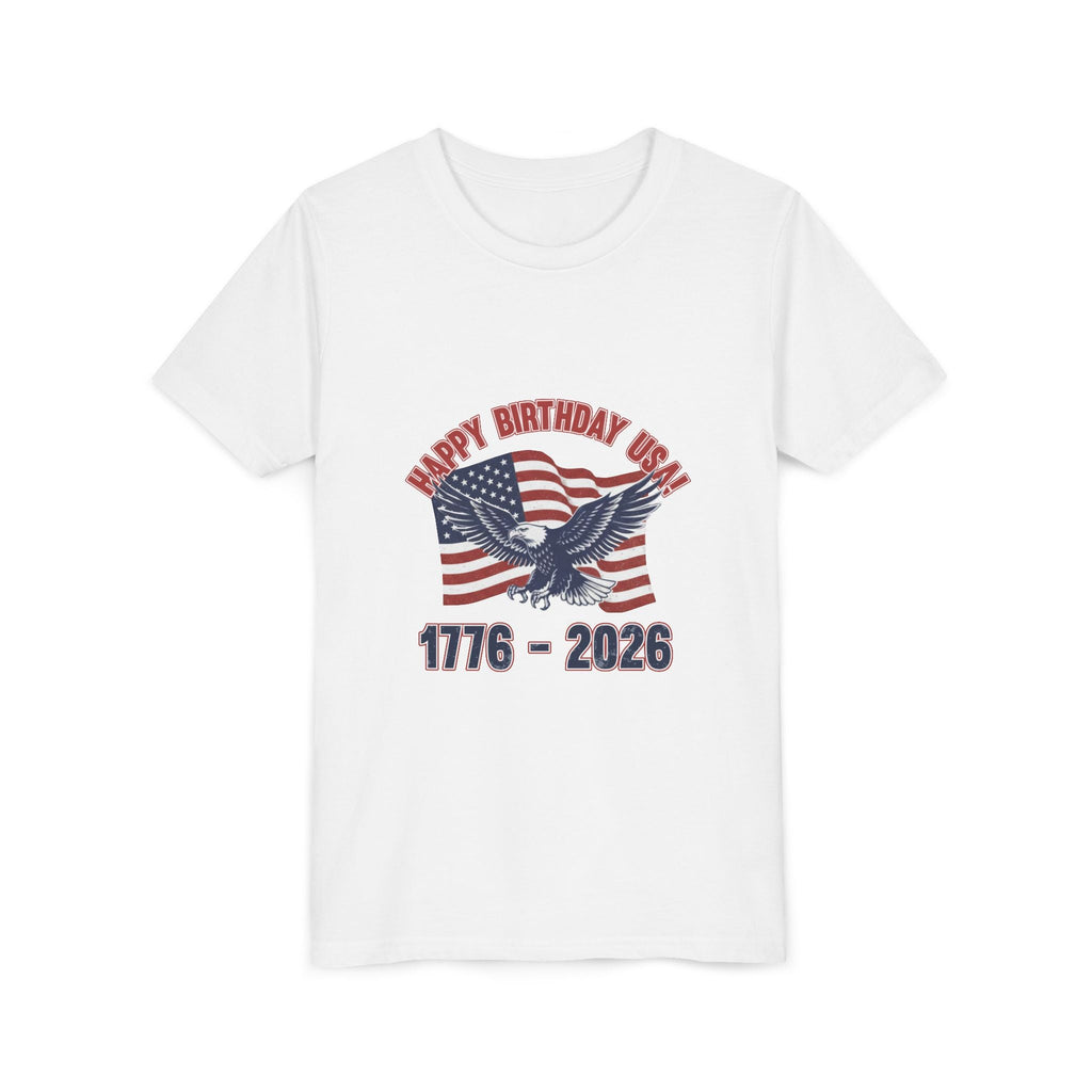 Kids' 4th of July Tee – "Happy Birthday USA" 1776-2026 Eagle & Flag