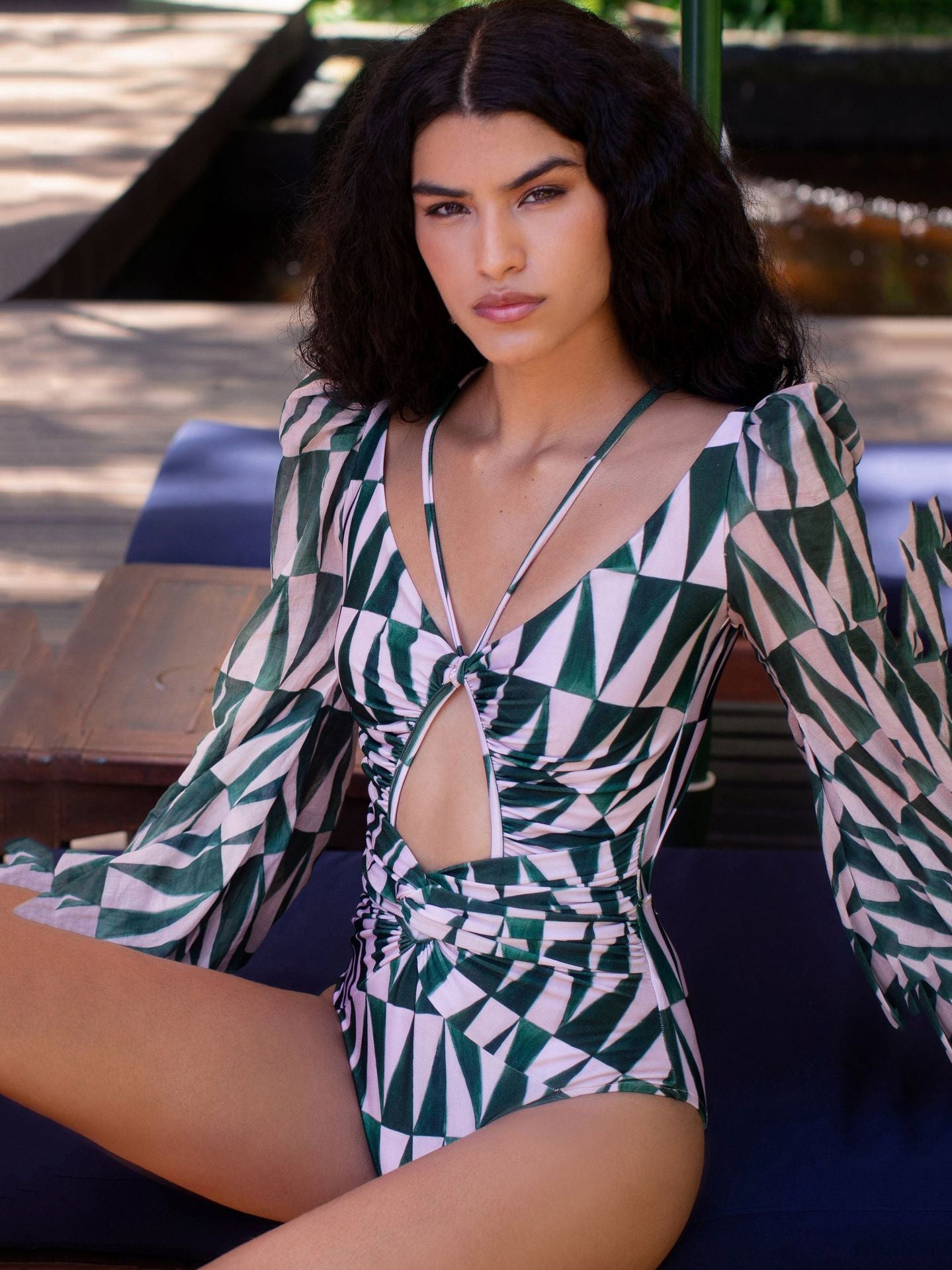 2023 New Women's Long Sleeve Printed Bikini Swimsuit
