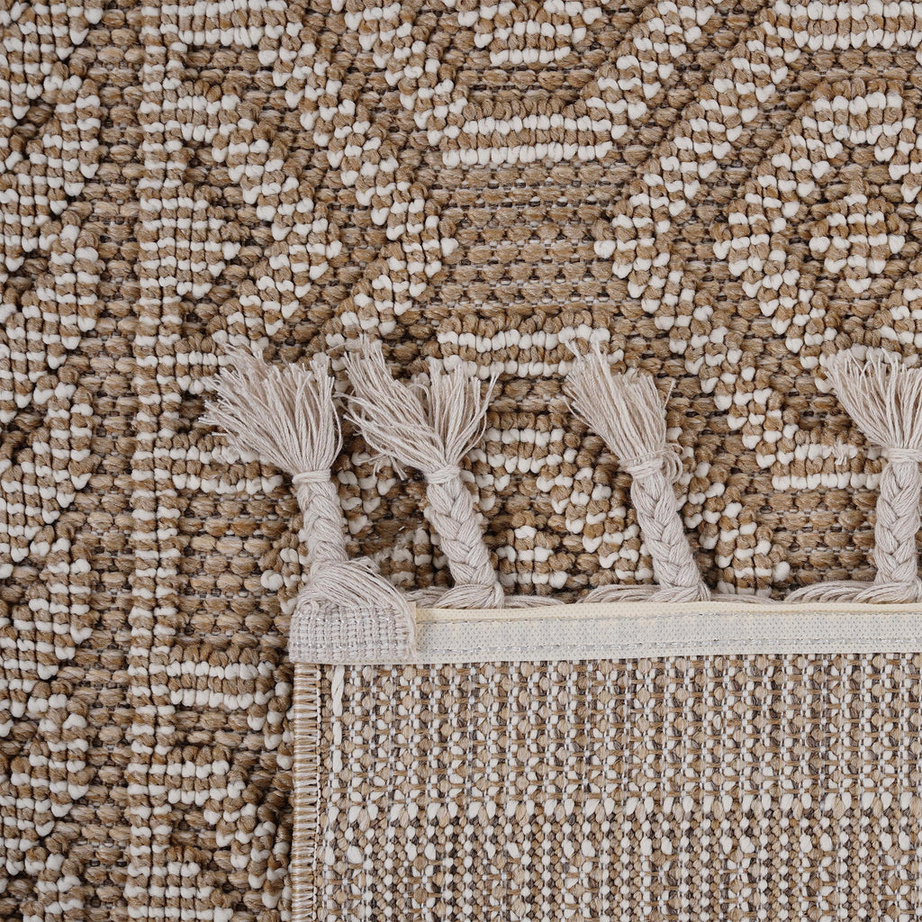 NAAR Guros Collection 6X9 Mocha / Geometric Indoor / Outdoor Area Rug