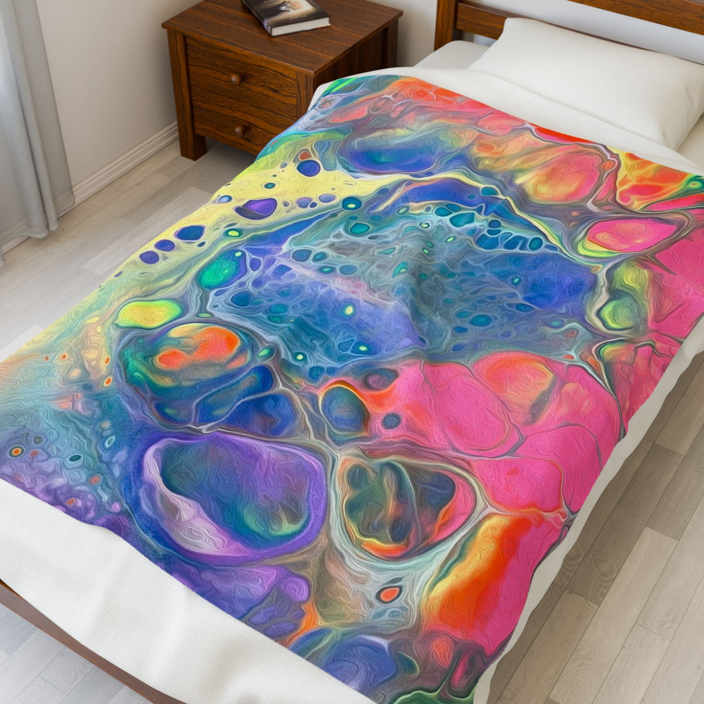 Bespattered Facade Unicorn Velveteen Plush Blanket | 3 Sizes