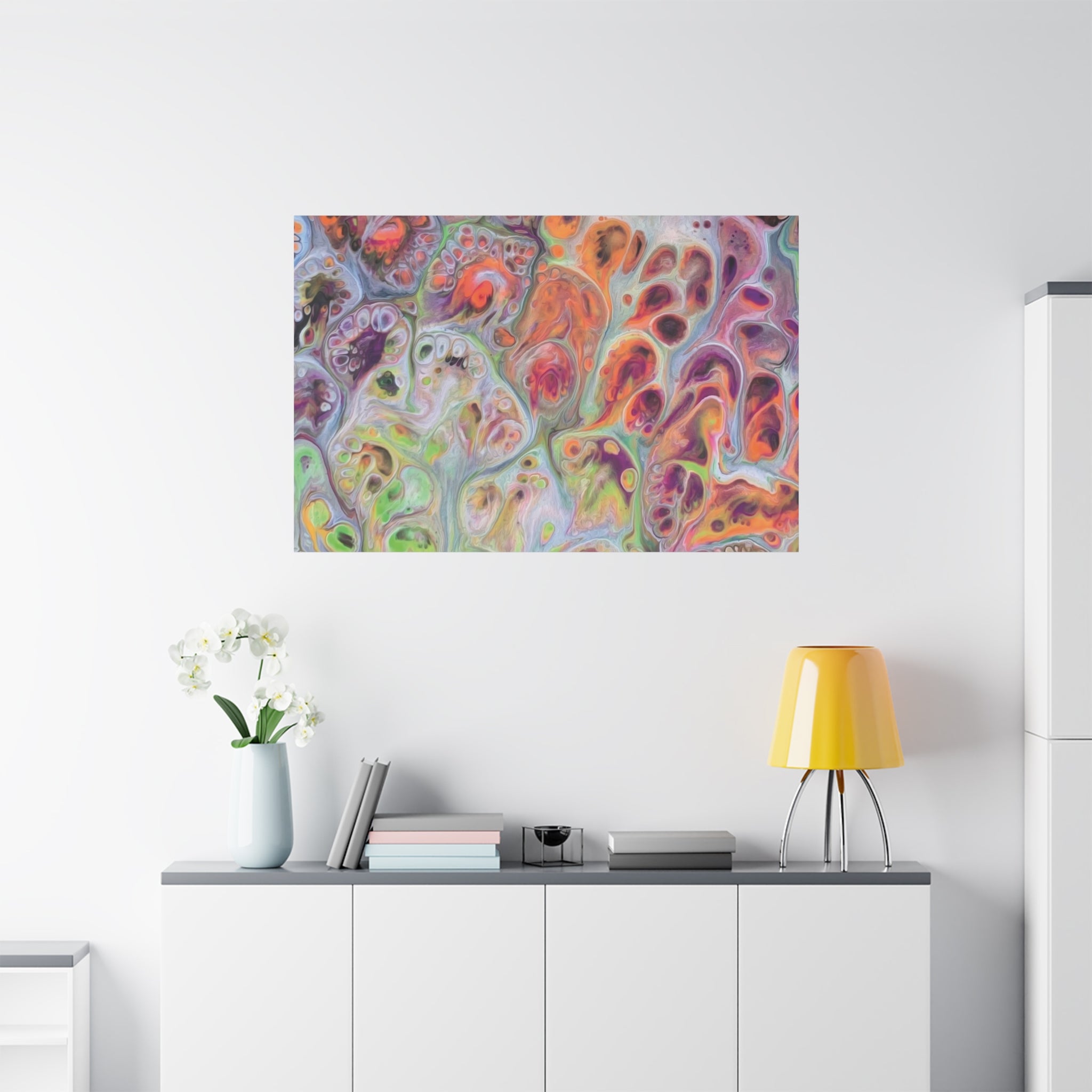 Bespattered Facade Dragon Scales Stretched Matte Canvas Art Prints | Multiple Sizes