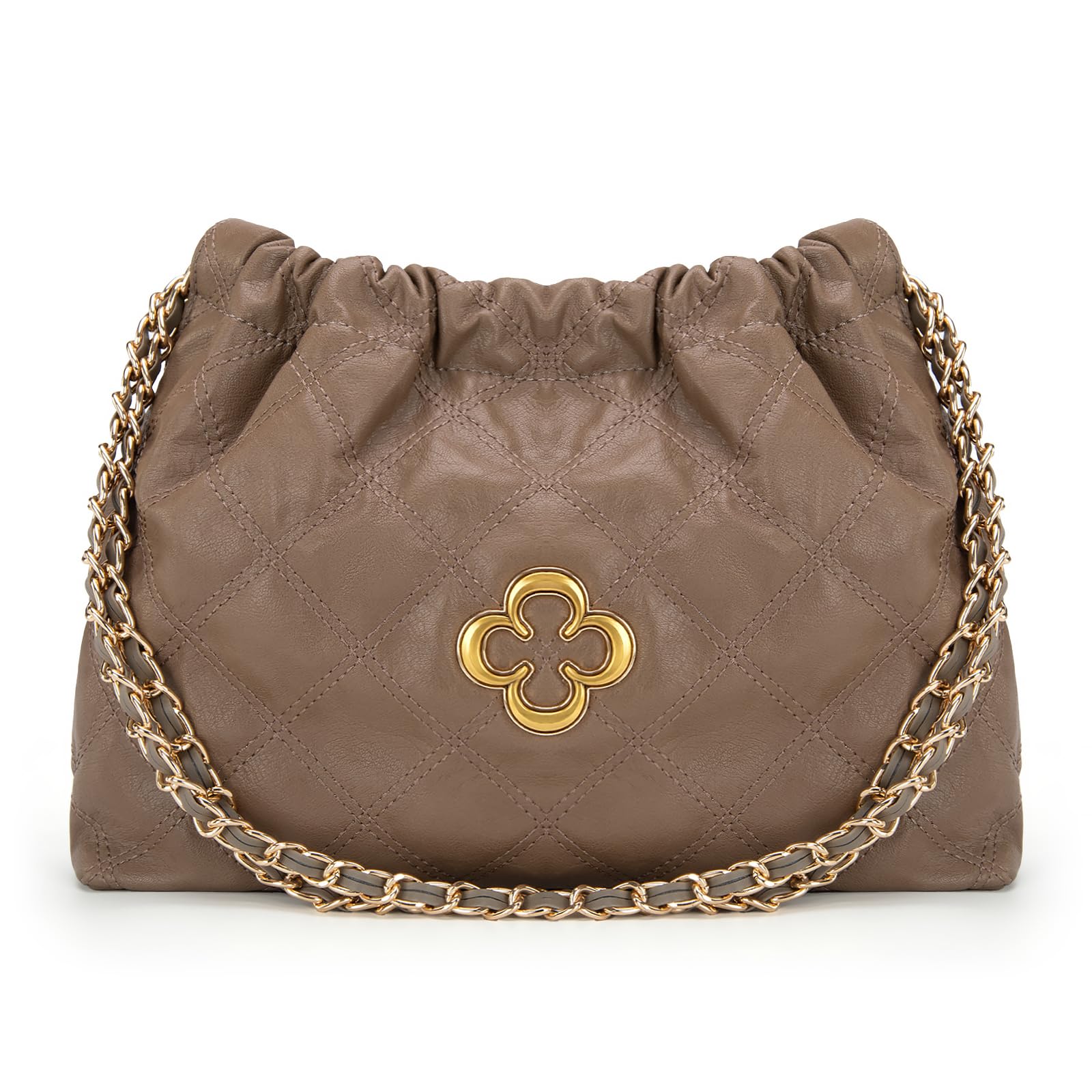 Milan Chiva Small Bag for Women Dumpling Clutch Purse with Gold Chain Strap