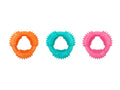 ASPCA Puppy Teething Spikey Ring Chew Toy Non-Toxic TPR Rubber for Small to Medium Dogs - Random Color Shipped