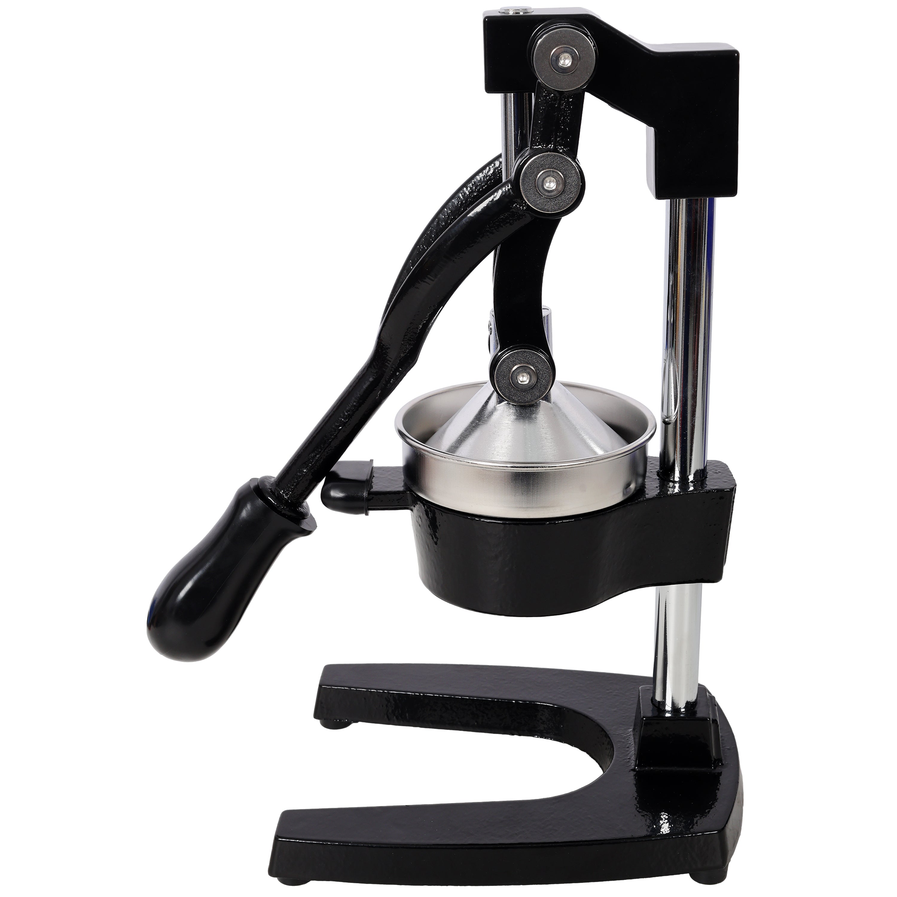 Cast Iron Citrus Juicer , Extra-Large Commercial Grade Manual Hand Press , Heavy Duty Countertop Squeezer for Fresh Orange Juice,Black Color