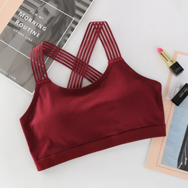 Cotton Strapless Bra Top with Removable Padding for Women
