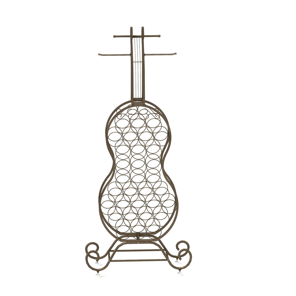 Cello Shape Wine Bakers Rack, Freestanding Wine Rack with Storage Bottle, Wine Storage Home Bar for Liquor and Wine, Organizer for Kitchen, Dining Room