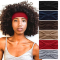 Achiou Wide Headbands for Women Non Slip Fashion Boho Knotted Hair Bands for Womes  Cotton Elastic Hair Wrap for Girls Running Sport Yoga6 Pack