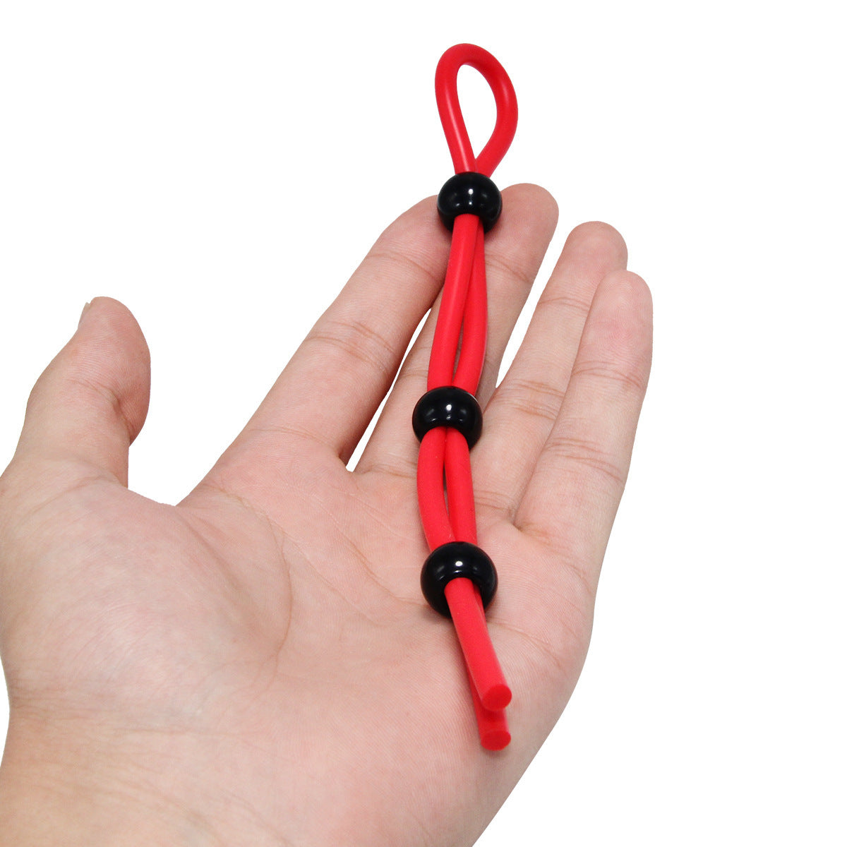 Red Silicone Delay Ring for Couples' Pleasure Use