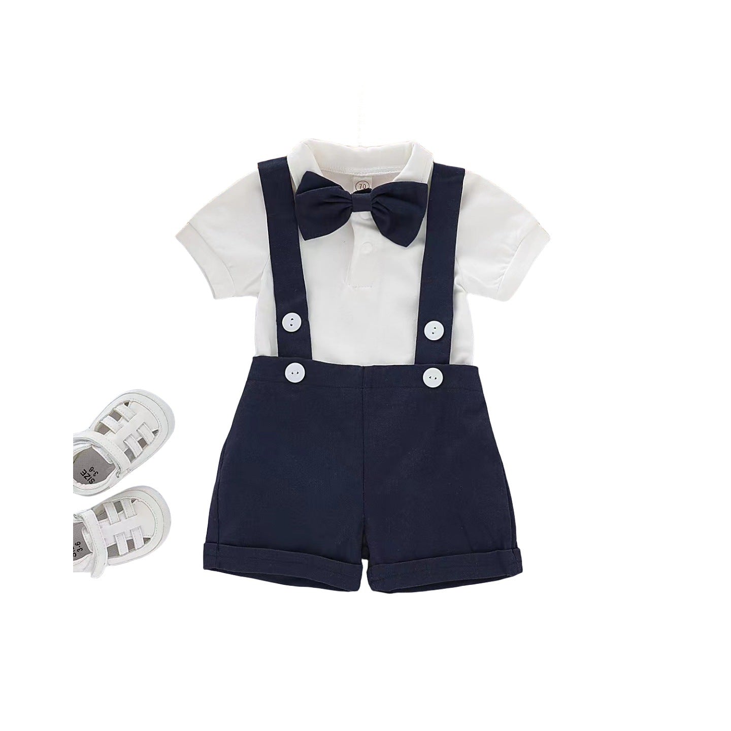Boys' Gentleman Suit Set with Shirt and Bow Tie