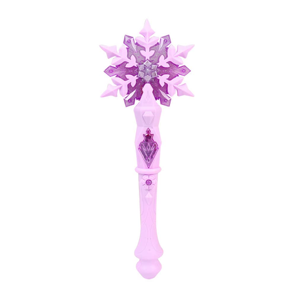 Toddmomy Light Up Snowflake Glow Wand Snowflake Wand Princess Wand Light up Wand with Sound for Kids Girls Princess Birthday Party Costume Accessories Toy