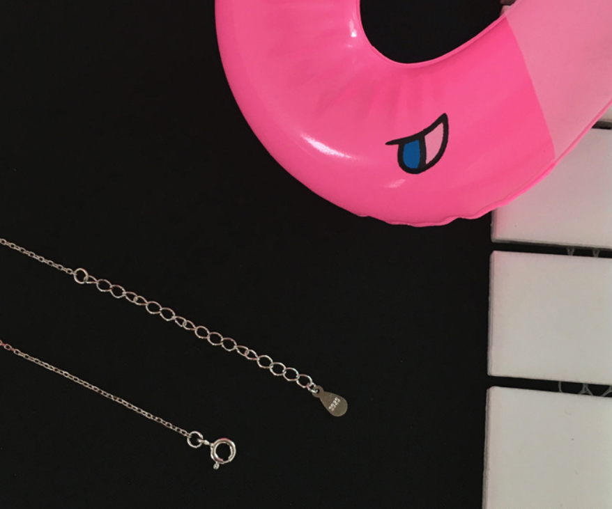 Triangle and Round Pendant Clavicle Chain Necklace