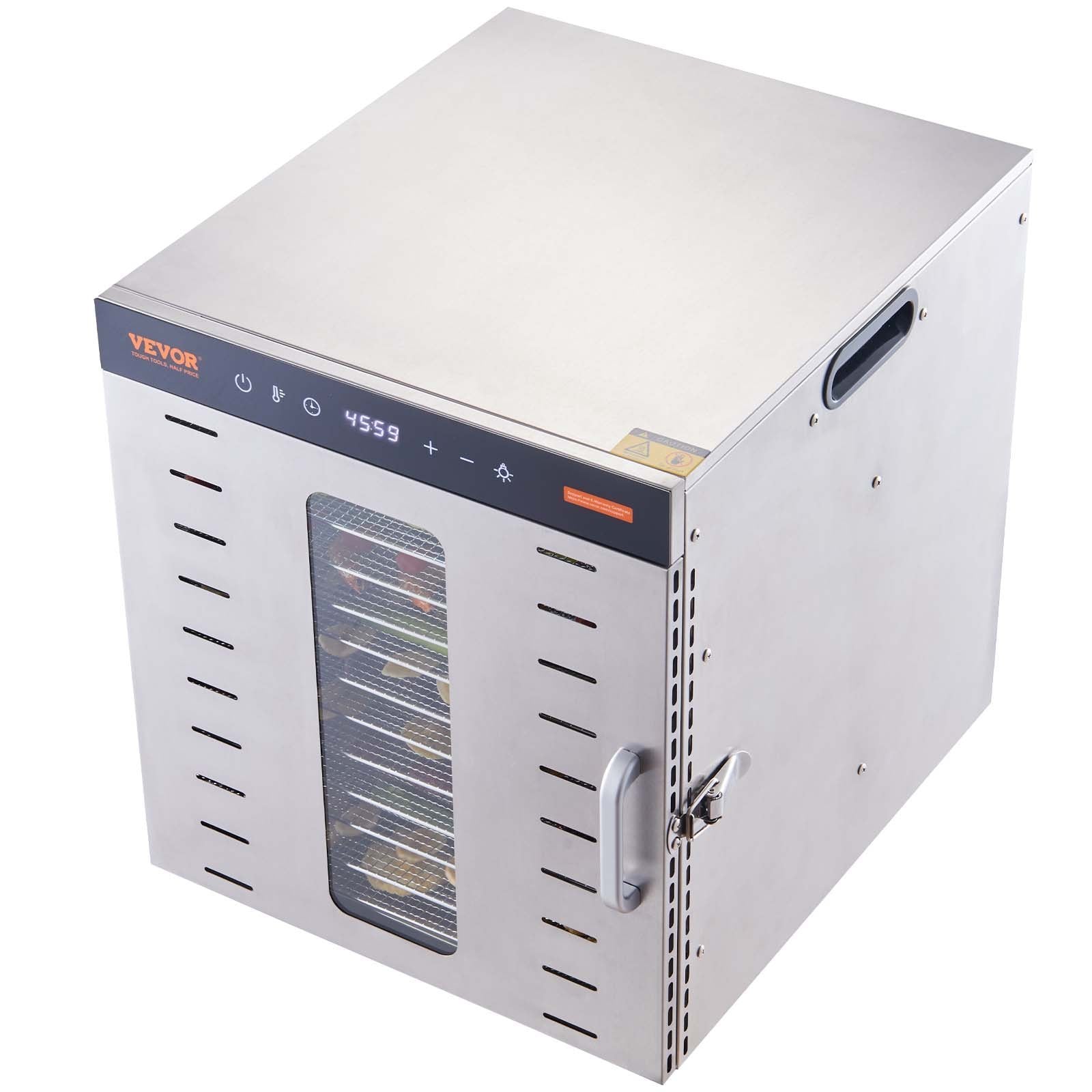 Food Dehydrator Machine, 10 Stainless Steel Trays, 1000W Electric Food Dryer with Digital Adjustable Timer & Temperature for Jerky, Herb, Meat, Beef, Fruit, Dog Treats and Vegetables